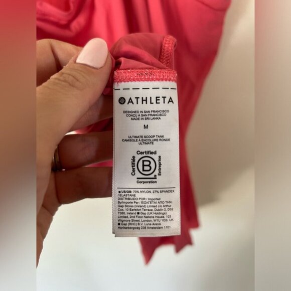 NWOT Athleta Pink Tank Top Size Medium - Picture 7 of 7